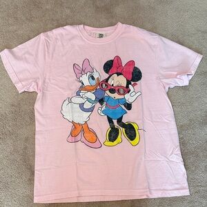 Disney Pink Tee with Minnie and Daisy Graphic